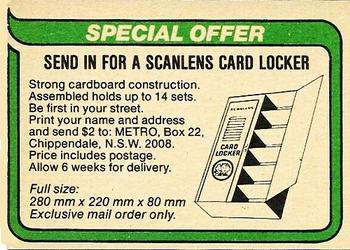 1980 Scanlens VFL #NNO North Melbourne Checklist Back